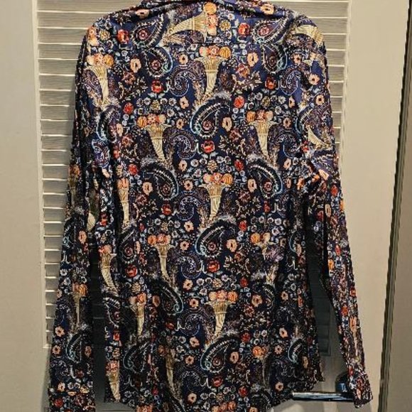 PAISLEY & GRAY Samuel Blue Paisley Shirt - Slim Fit XXL - NWT - Picture 5 of 5